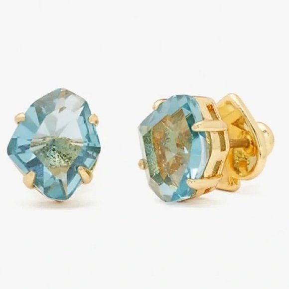 Kate Spade New York Treasure Trove Blue Gold Stud Earrings